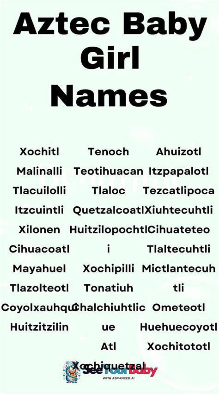 Aztec girl names Aztec girl names