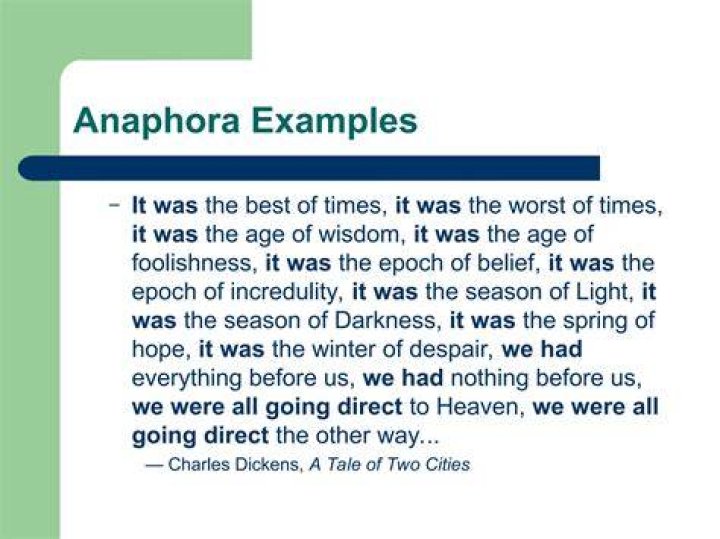 famous anaphora examples
