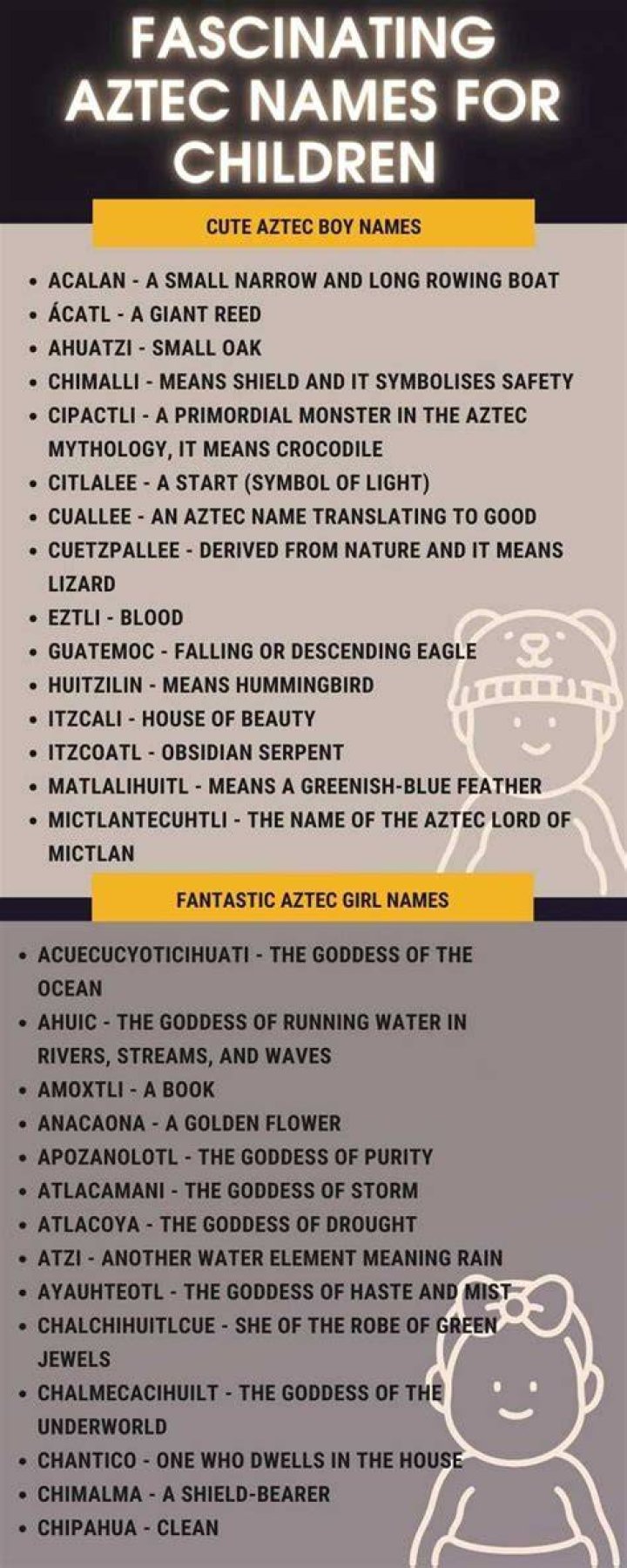 Fascinating Aztec names for children Fascinating Aztec names for children