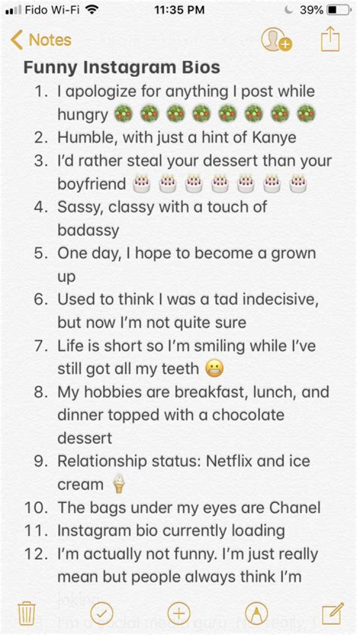funny bios