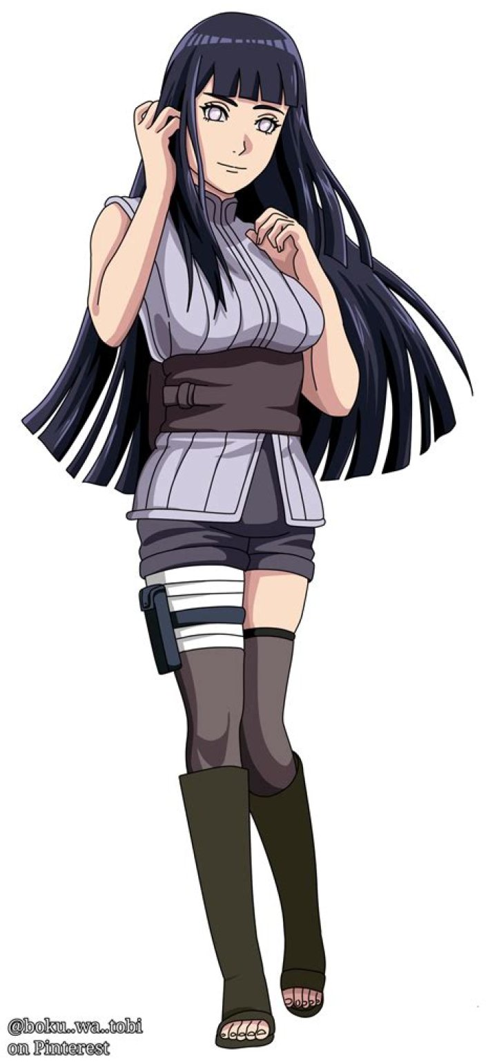 Hinata posing for a photo Hinata posing for a photo