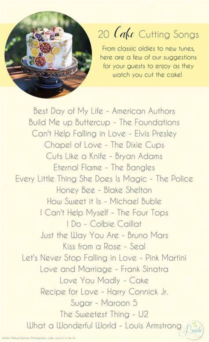 R&B cake cutting songs R&B cake cutting songs