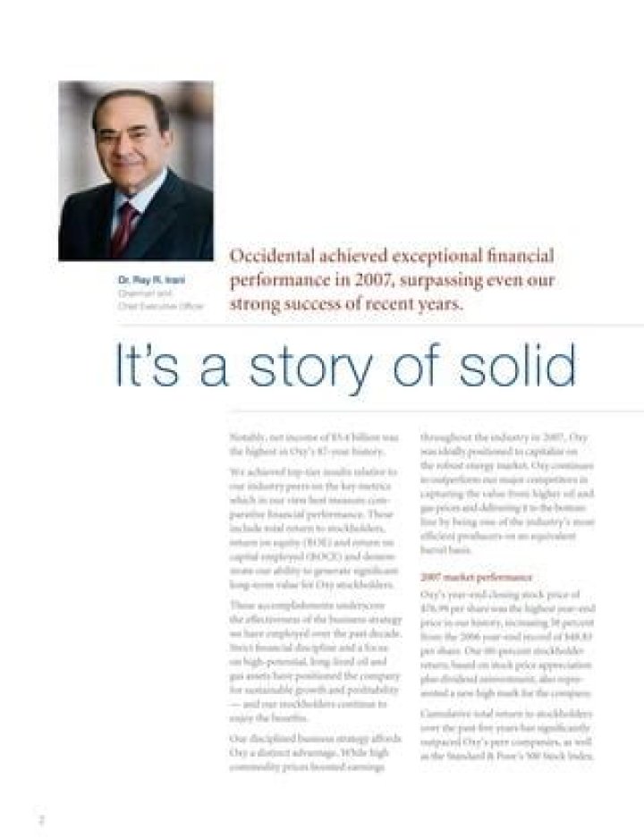 ray irani largest shareholder occidental petroleum