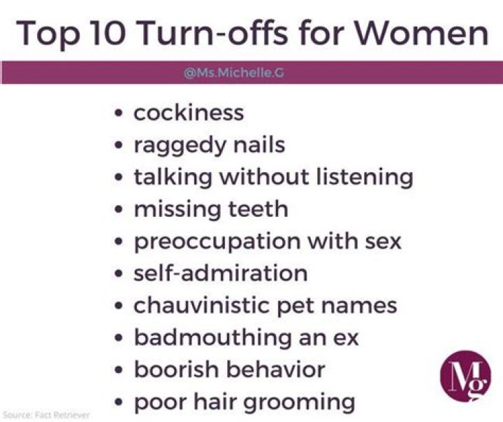 what are some turn offs